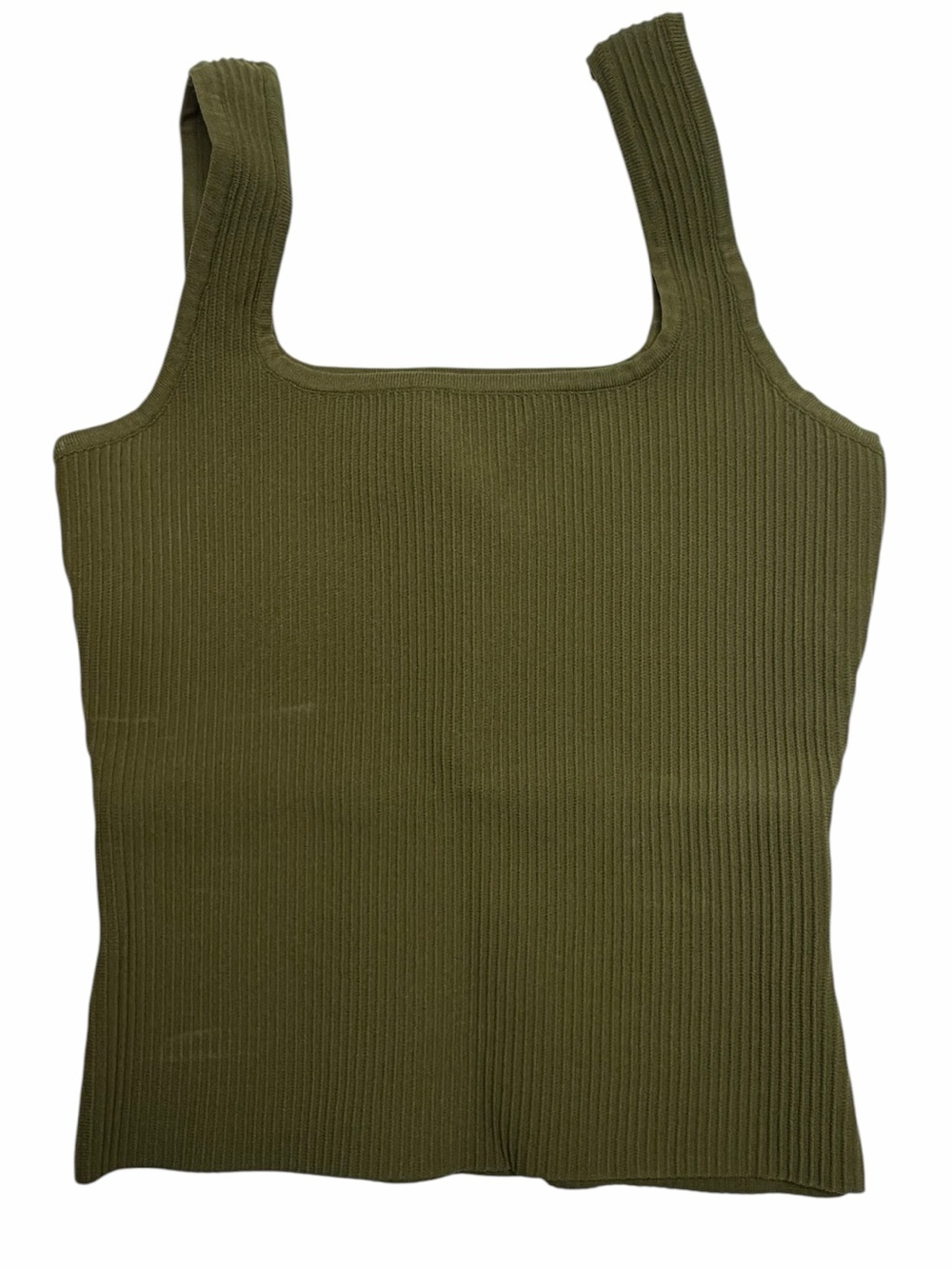 Bailey 44 Olive Ribbed Square-Neck Tank Size Small
